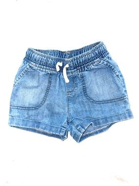 jumping beans Light Blue Denim Pull-On Shorts with White Drawstring